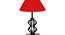 Octavia Red Cotton Table Lamp With Iron Base (Red) by Urban Ladder - Ground View Design 1 - 737069