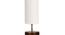 Maverick White Jute Table Lamp With Brown Wood Base (White) by Urban Ladder - Ground View Design 1 - 737113
