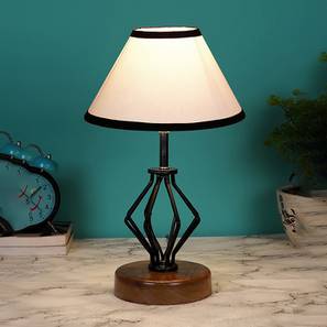 devansh Lana Multicolor Cotton Table Lamp With Wood And Iron Base-picture-14