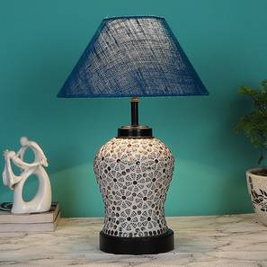 devansh Allie Turquoise Jute Glass Table lamp with Iron Base-picture-39