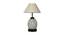 Jordan Off-White Cotton Glass Table Lamp With Iron Base (White) by Urban Ladder - Front View Design 1 - 737146