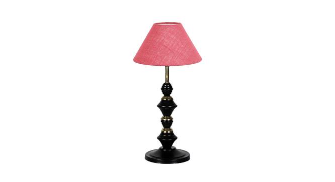 Charleigh Pink Jute Table Lamp With Iron Base (Pink) by Urban Ladder - Front View Design 1 - 737149