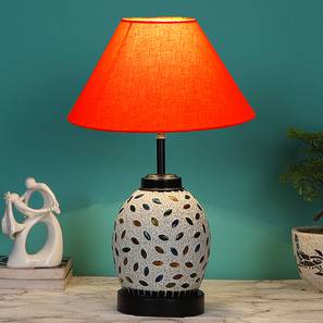 devansh Maren Orange Cotton Glass Table Lamp With Iron Base-picture-14