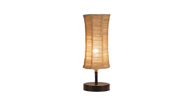 Arya Iron Table Lamp With Bamboo Shade (Beige) by Urban Ladder - Design 1 Side View - 737219