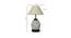 Jordan Off-White Cotton Glass Table Lamp With Iron Base (White) by Urban Ladder - Design 1 Dimension - 737250