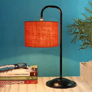 Payton Orange Jute Shade Iron Table Lamp-image-3
