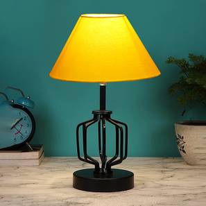 devansh Elle Yellow cotton Table lamp with Iron Base-picture-20