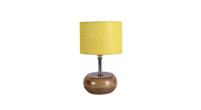 Ada Yellow Jute & Solid Wood Table Lamp (Yellow) by Urban Ladder - Front View Design 1 - 737297