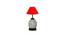 Stephanie Red Cotton Glass Table Lamp With Iron Base (Red) by Urban Ladder - Front View Design 1 - 737309