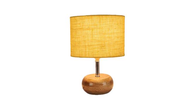 Ada Yellow Jute & Solid Wood Table Lamp (Yellow) by Urban Ladder - Design 1 Side View - 737317