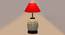 Stephanie Red Cotton Glass Table Lamp With Iron Base (Red) by Urban Ladder - Design 1 Side View - 737328