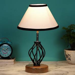 Raegan Multicolor Cotton Table Lamp With Wood & Iron Base-image-45