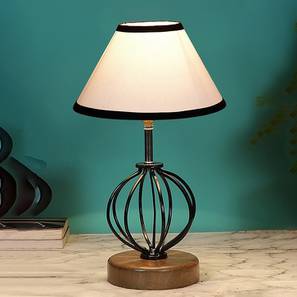 devansh Mariah Multicolor Cotton Table Lamp With Wood & Iron Base-picture-11