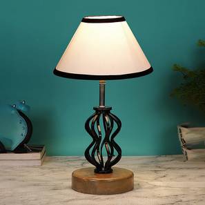 Gabriela Multicolor Cotton Table Lamp With Wood And Iron Base-image-40