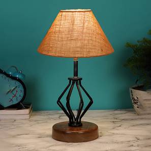 Ophelia Beige Jute Table lamp with Wood & Iron Base-image-34