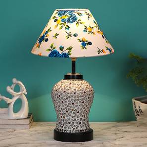 Marlee Multicolor Cotton Glass Table Lamp With Iron Base-image-1