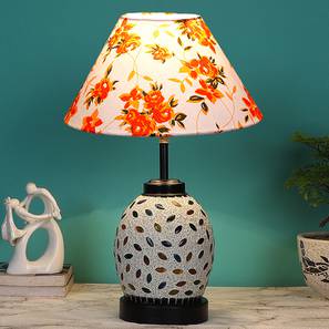 devansh Danielle Multicolor Cotton Glass Table Lamp With Iron Base-picture-11
