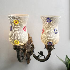 Sophia Antique Metal Double Wall Mounted Lamp With Multicolor Mosaic Glass-image-33