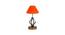 Aylin Orange Cotton Table Lamp With Wood And Iron Base (Orange) by Urban Ladder - Front View Design 1 - 737450
