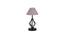 Cassidy Grey Cotton Table Lamp With Iron Base (Grey) by Urban Ladder - Front View Design 1 - 737451