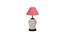 Averie Pink Jute Glass Table Lamp With Iron Base (Pink) by Urban Ladder - Front View Design 1 - 737452