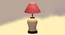 Averie Pink Jute Glass Table Lamp With Iron Base (Pink) by Urban Ladder - Design 1 Side View - 737489