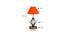 Aylin Orange Cotton Table Lamp With Wood And Iron Base (Orange) by Urban Ladder - Design 1 Dimension - 737541