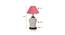 Averie Pink Jute Glass Table Lamp With Iron Base (Pink) by Urban Ladder - Design 1 Dimension - 737544