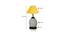 Kayleigh Yellow Cotton Glass Table Lamp With Iron Base (Yellow) by Urban Ladder - Design 1 Dimension - 737546