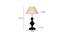 Astrid Off-White Cotton Table Lamp With Iron Base (White) by Urban Ladder - Design 1 Dimension - 737548