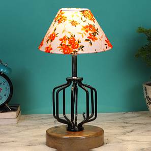 Amora Multicolor Cotton Table Lamp With Wood And Iron Base-image-35