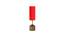 Elliana Wood Table Lamp With Red Cotton Shade (Red) by Urban Ladder - Front View Design 1 - 737608