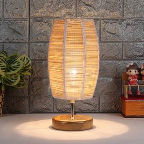 devansh Cecilia Wood Table lamp with Bamboo Shade-picture-13