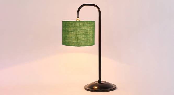 Zara Green Jute Shade Iron Table Lamp (Green) by Urban Ladder - Design 1 Side View - 737639
