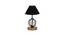 Destiny Black Cotton Table Lamp With Wood And Iron Base (Black) by Urban Ladder - Front View Design 1 - 737664