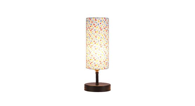 Iris Iron Table Lamp With Multicolor Cotton Shade by Urban Ladder - Design 1 Side View - 737666