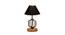 Destiny Black Cotton Table Lamp With Wood And Iron Base (Black) by Urban Ladder - Design 1 Side View - 737671