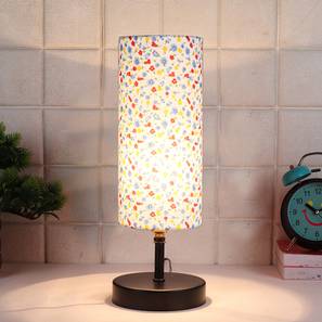 Table Lamps Design Iris Iron Table Lamp With Multicolor Cotton Shade