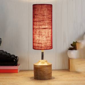 Jasmine Wood Table lamp with Maroon Jute Shade-image-18