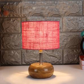 Maeve Pink jute & solid wood table lamp-image-28