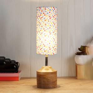 devansh Valerie Wood Table Lamp With Multicolor Cotton Shade-picture-31