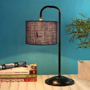 Marley Blue Jute Shade Iron Table Lamp-image-24