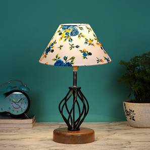 Vivienne Multicolor Cotton Table Lamp With Wood & Iron Base-image-32