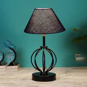Cali Blue Jute Table Lamp With Iron Base-image-42