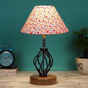 devansh Brooklynn Multicolor Cotton Table Lamp With Wood & Iron Base-picture-13