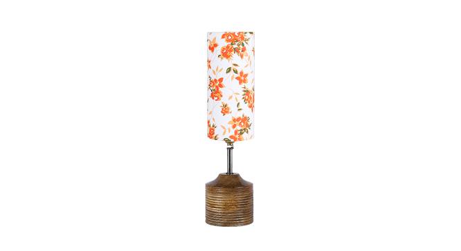 Daisy Wood Table Lamp With Multicolor Cotton Shade by Urban Ladder - Front View Design 1 - 737758