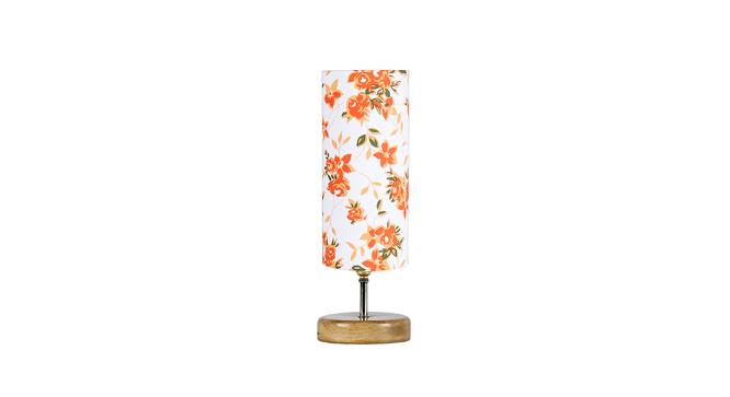 Khloe Wood Table Lamp With Multicolor Cotton Shade by Urban Ladder - Front View Design 1 - 737762