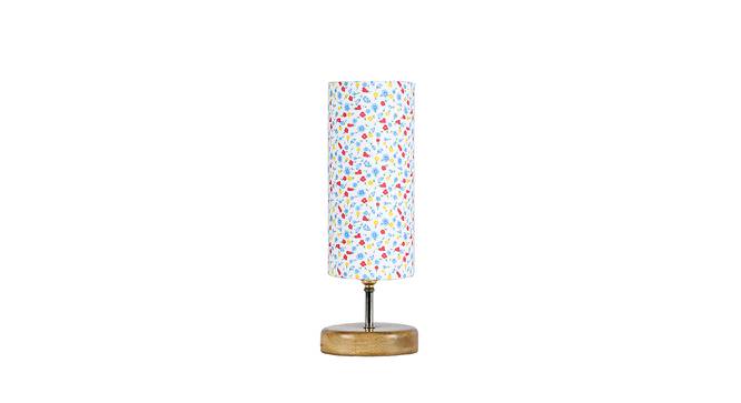 Londyn Wood Table Lamp With Multicolor Cotton Shade by Urban Ladder - Front View Design 1 - 737764