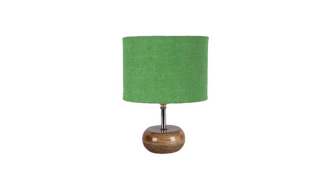 Freya Green Jute & Solid Wood Table Lamp (Green) by Urban Ladder - Front View Design 1 - 737766