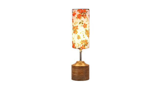Daisy Wood Table Lamp With Multicolor Cotton Shade by Urban Ladder - Design 1 Side View - 737801